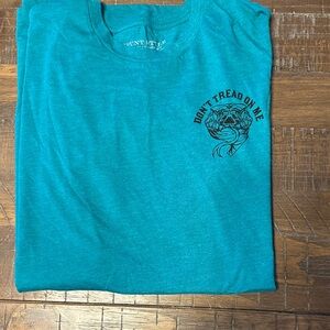 Teal Grunt Style Graphic T-Shirt